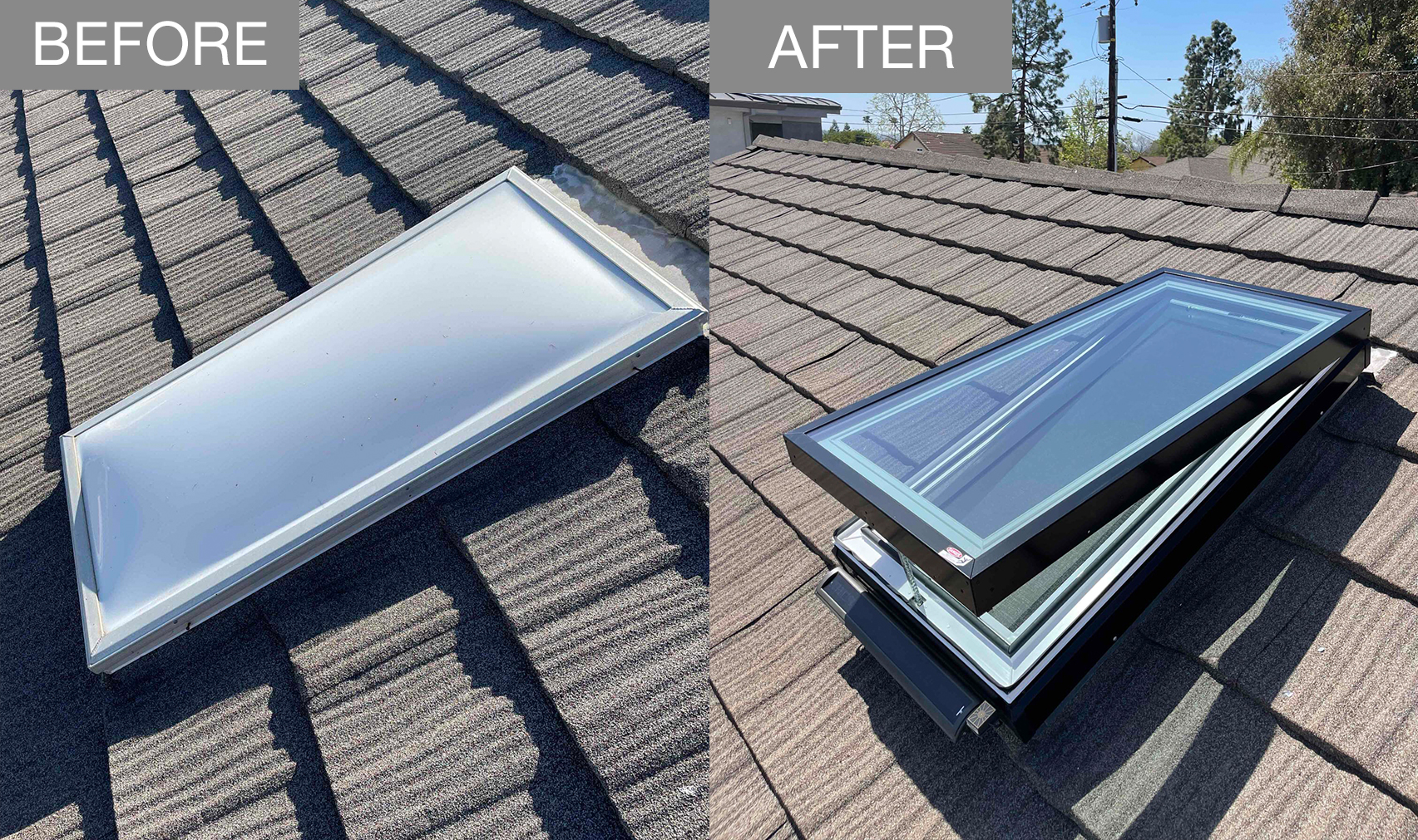 Skylight Before and After