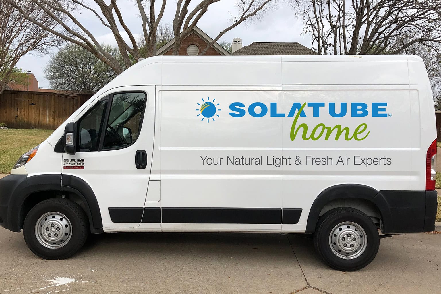 Solatube Home Van with Logo on the side